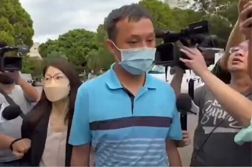 【5億高中生墜樓】夏男哭訴被當殺人犯 群眾嗆他「假哭」庭外爆衝突