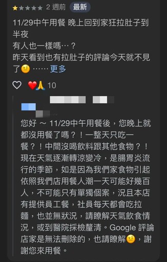 高雄知名拉麵店用餐後狂拉7次、逾10人受害 衛生局令業者清消停業1天