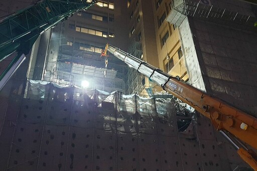 台大醫院鷹架倒塌釀1死 漏夜搜索發現49歲工人遺體