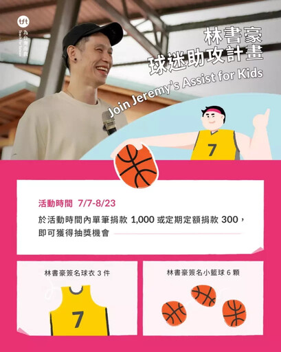 林書豪「三分心公益計畫」再攜手「Teach For Taiwan為台灣而教」！
