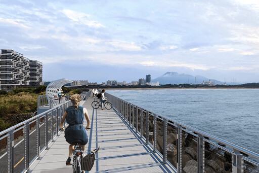 淡水金色水岸新亮點!「海堤段」自行車道開工 明年中騎乘夢幻海景