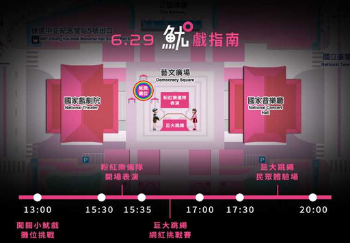 現場看超震撼~《魷魚遊戲3》巨型英熙與哲秀到中正紀念堂啦!6/29開幕就要衝一波:打畫片、抓石子、巨大跳繩遊戲挑戰