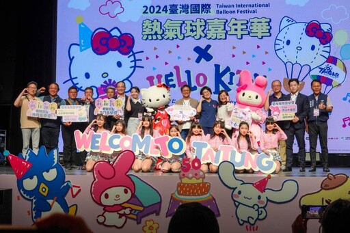 台東熱氣球嘉年華聯名Hello Kitty 7/6鹿野高台萬球齊飛盛大開幕