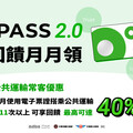 TPASS 2.0回饋月月領 最高可享40％