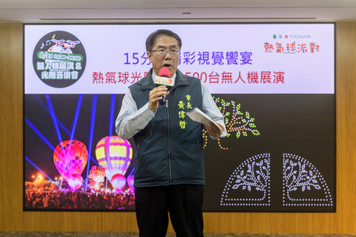 台南鬧區首次結合熱氣球光雕秀與無人機展演 6/21永華市政中心旁廣場熱鬧登場