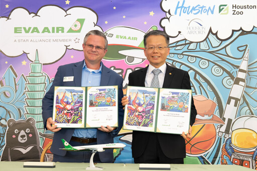 飛越十年情誼!休士頓宣布「長榮航空日」 珍稀大羚羊、巨型壁畫見證台美情誼