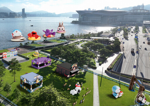 4大IP巨星多啦A夢、KAWS s芝麻街、滑嘟嘟及LABUBU與您在香港「維港」相見歡! - 旅遊經