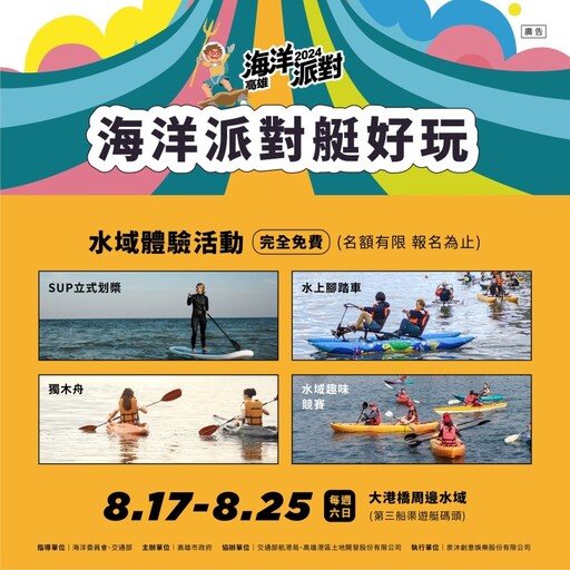 2024高雄海洋派對8/17消暑亮相！飛板秀、水花樂園魅力滿分