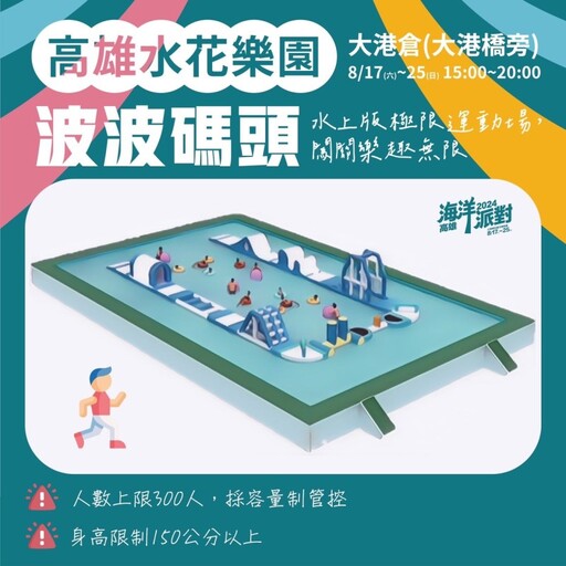 2024高雄海洋派對8/17消暑亮相！飛板秀、水花樂園魅力滿分