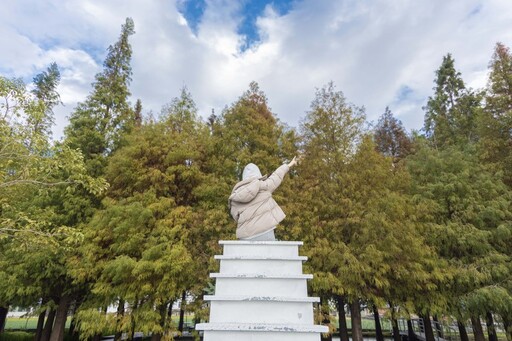 虎尾隱藏版仙境！橙紅交織落羽松大道 同場獻映夢幻白雪木！