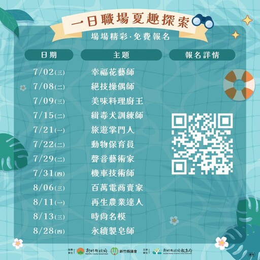 2025竹青盛夏Fun暑學堂開放報名!允文允武適性探索等你來!