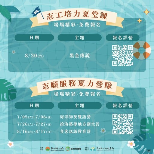 2025竹青盛夏Fun暑學堂開放報名!允文允武適性探索等你來!