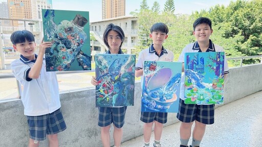 台中太平藝文新熱點!黑水號咖啡廳迎來向上國中班美術展!