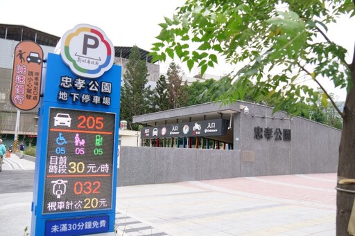 板橋車位大補帖!忠孝公園全新地下停車場免費停到12/24!