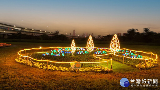 三重鴨鴨公園「花繪三重奏」 10萬盆花海與光雕夢幻登場