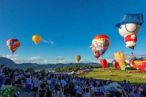 PIBALL! 2024臺灣國際熱氣球嘉年華登場 熱氣球翱翔妝點臺東天空