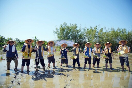 春風捎來「蛇全蛇美」 關渡彩繪稻田再掀農村藝術熱潮