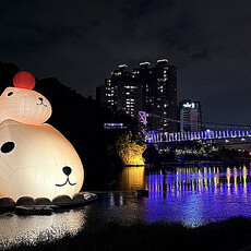 12米水豚君呆在碧潭 療癒裝置將可愛亮相！