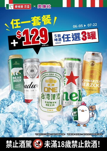 今夏最強聯名回歸!炸雞+啤酒=美廉社x拿坡里絕配上線