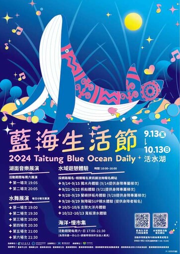 台東「藍海生活節」9/13-10/13登場！水上體驗、水舞秀、超強演唱卡司等你來玩