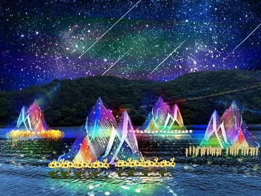 花蓮鯉魚潭仲夏水岸光影節 七大燈區夢幻登場！