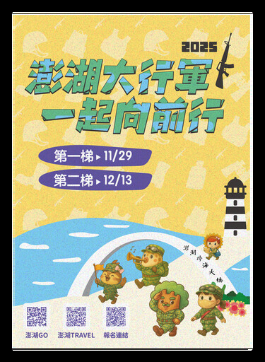 澎湖大行軍熱血登場 11/29、12/13齊步跨越跨海大橋 現開放報名