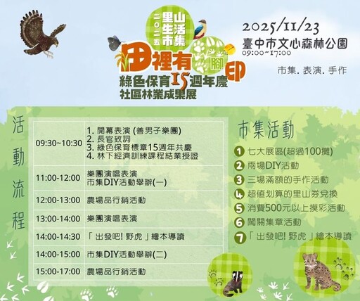 「里山生活市集」百攤友善農友齊聚 打造人與自然共好農業模式