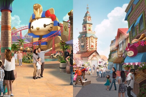 全球首座「Hello Kitty 主題樂園度假村」今年開幕！Kitty 版人面獅身必打卡 美樂蒂、大眼蛙都現身